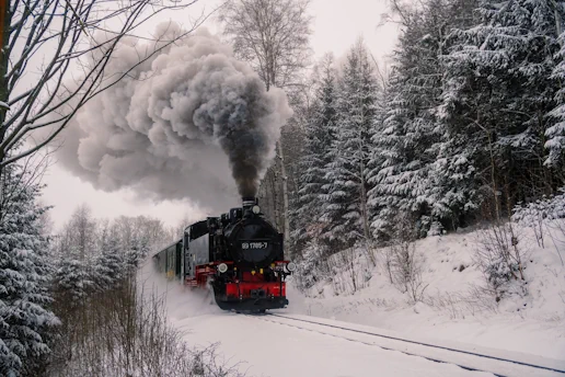 Fichtelbergbahn im Winter